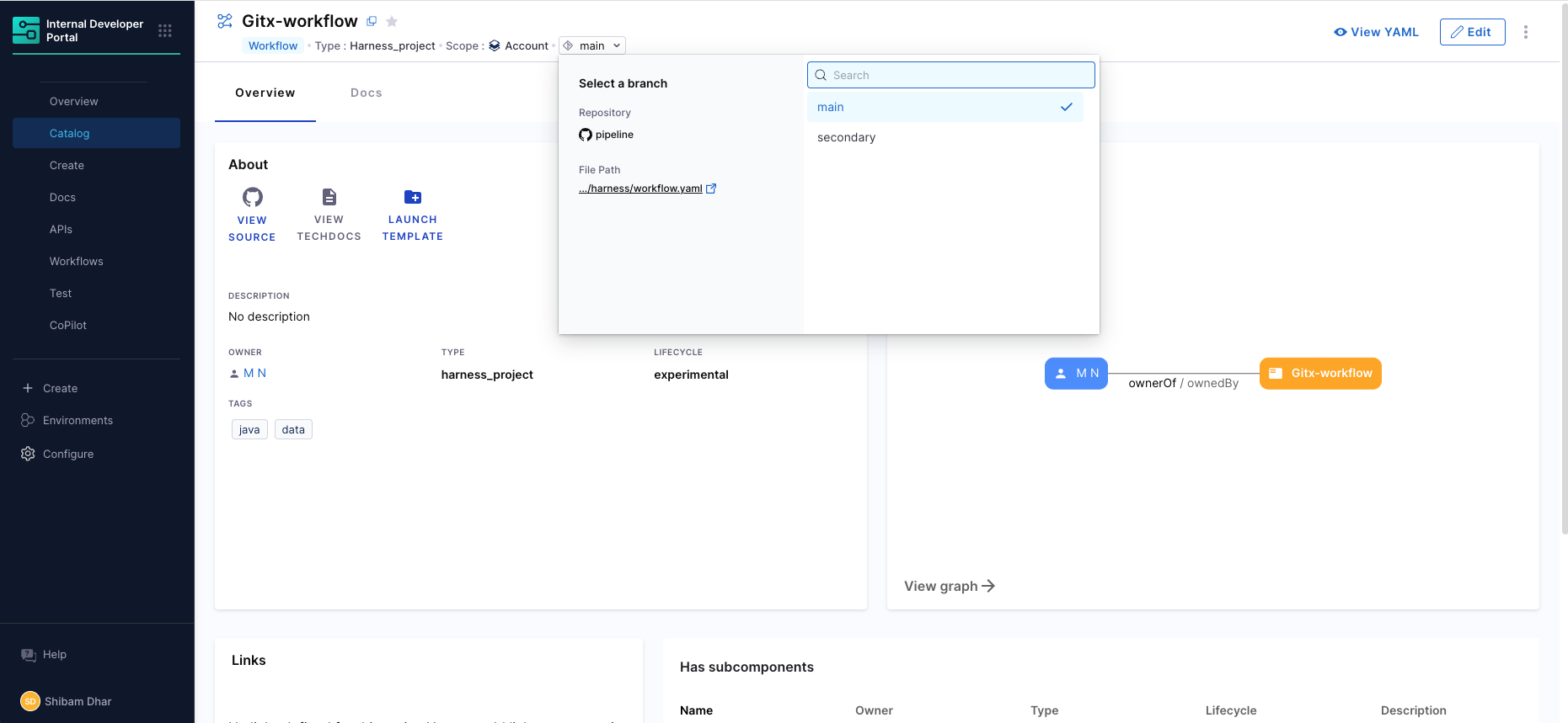 Branch Selection in GitX